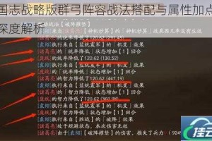 三国志战略版群弓阵容战法搭配与属性加点技巧深度解析