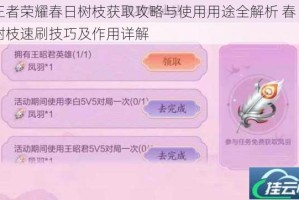 王者荣耀春日树枝获取攻略与使用用途全解析 春日树枝速刷技巧及作用详解