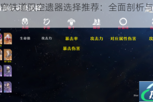 崩坏星穹铁道驭空遗器选择推荐：全面剖析与实用建议