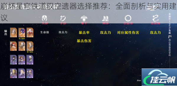 崩坏星穹铁道驭空遗器选择推荐:全面剖析与实用建议