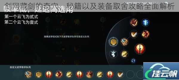 剑网藏剑的奇穴、秘籍以及装备取舍攻略全面解析