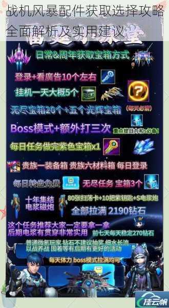 战机风暴配件获取选择攻略全面解析及实用建议