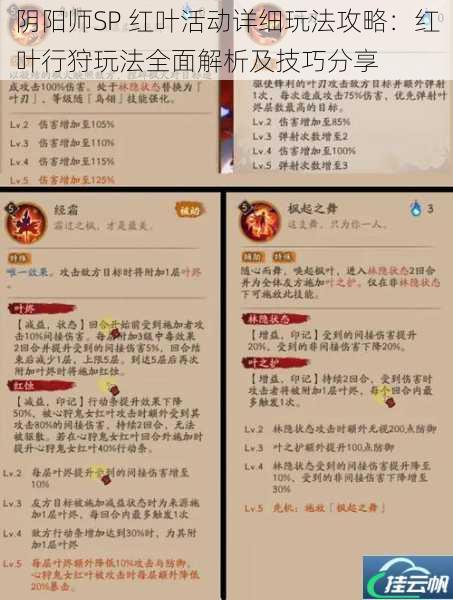 阴阳师SP 红叶活动详细玩法攻略:红叶行狩玩法全面解析及技巧分享