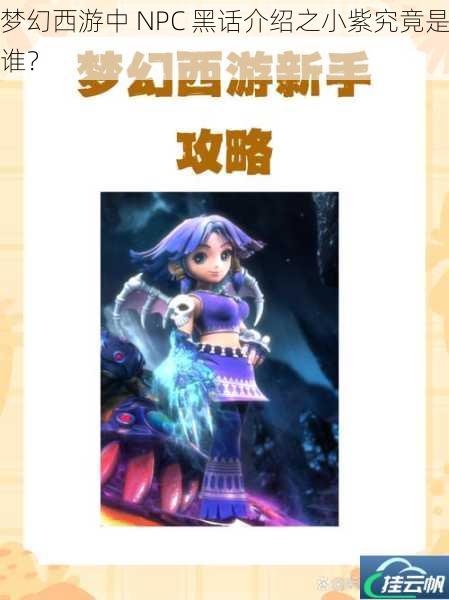 梦幻西游中 NPC 黑话介绍之小紫究竟是谁?