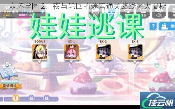 崩坏学园 2:夜与轮回的迷宫通关路线图大揭秘