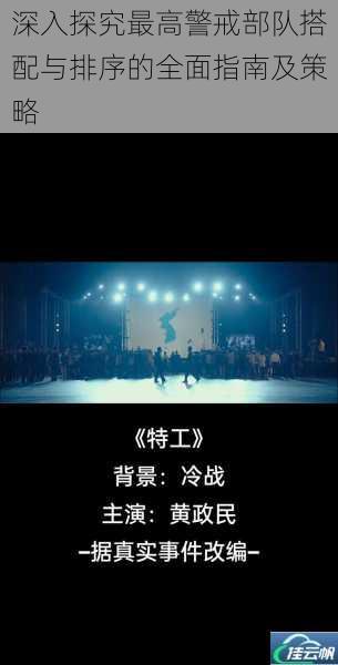 深入探究最高警戒部队搭配与排序的全面指南及策略