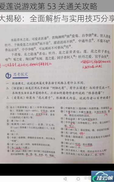 爱莲说游戏第 53 关通关攻略大揭秘:全面解析与实用技巧分享