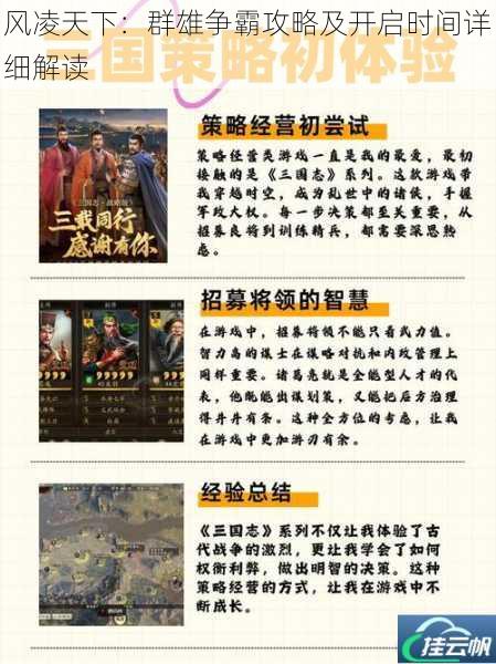 风凌天下:群雄争霸攻略及开启时间详细解读