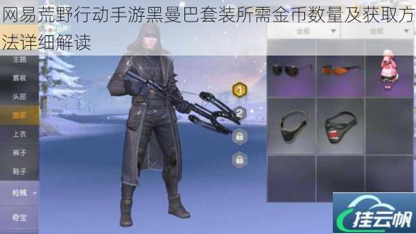 网易荒野行动手游黑曼巴套装所需金币数量及获取方法详细解读