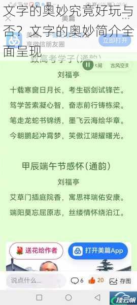 文字的奥妙究竟好玩与否?文字的奥妙简介全面呈现