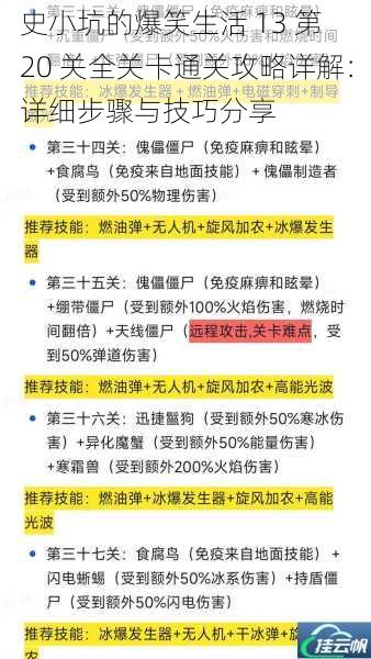 史小坑的爆笑生活 13 第 20 关全关卡通关攻略详解:详细步骤与技巧分享