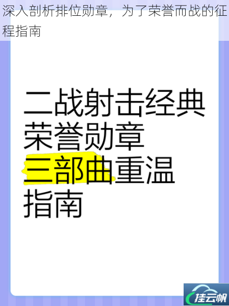 深入剖析排位勋章,为了荣誉而战的征程指南