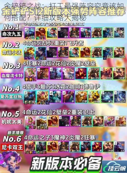 金铲铲之战:打工最强阵容究竟该如何搭配?详细攻略大揭秘
