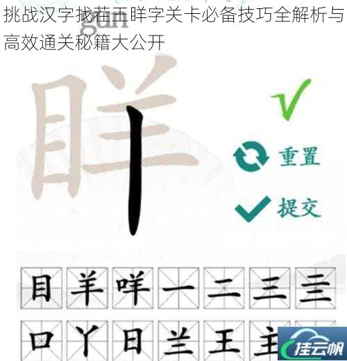 挑战汉字找茬王眻字关卡必备技巧全解析与高效通关秘籍大公开