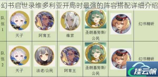 幻书启世录维多利亚开局时最强的阵容搭配详细介绍