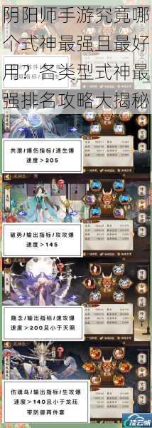 阴阳师手游究竟哪个式神最强且最好用?各类型式神最强排名攻略大揭秘