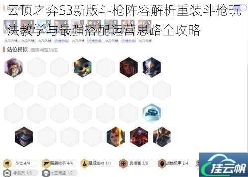 云顶之弈S3新版斗枪阵容解析重装斗枪玩法教学与最强搭配运营思路全攻略