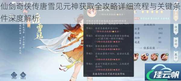 仙剑奇侠传唐雪见元神获取全攻略详细流程与关键条件深度解析