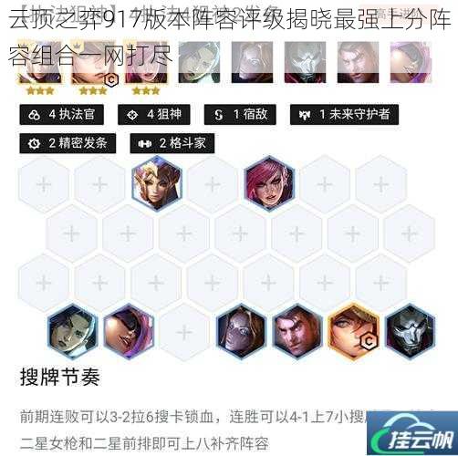 云顶之弈917版本阵容评级揭晓最强上分阵容组合一网打尽