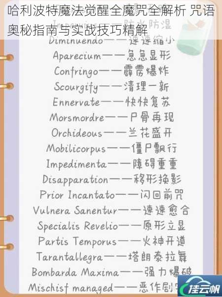 哈利波特魔法觉醒全魔咒全解析 咒语奥秘指南与实战技巧精解