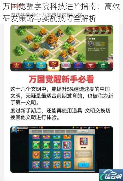 万国觉醒学院科技进阶指南：高效研发策略与实战技巧全解析