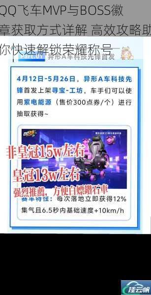 QQ飞车MVP与BOSS徽章获取方式详解 高效攻略助你快速解锁荣耀称号