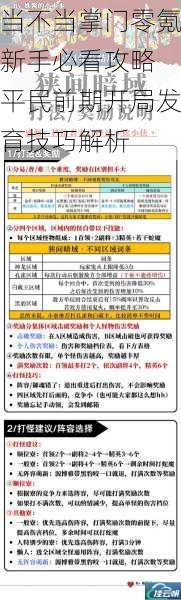当不当掌门零氪新手必看攻略 平民前期开局发育技巧解析