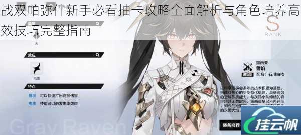 战双帕弥什新手必看抽卡攻略全面解析与角色培养高效技巧完整指南