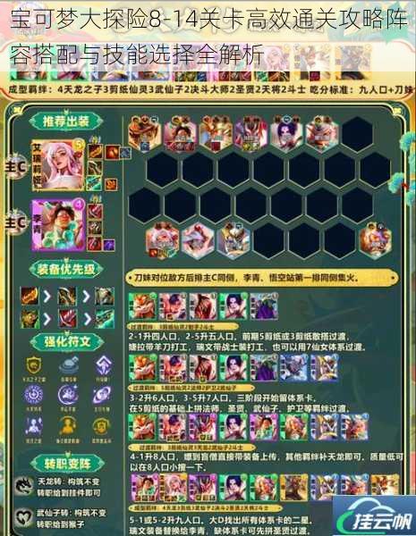 宝可梦大探险8-14关卡高效通关攻略阵容搭配与技能选择全解析