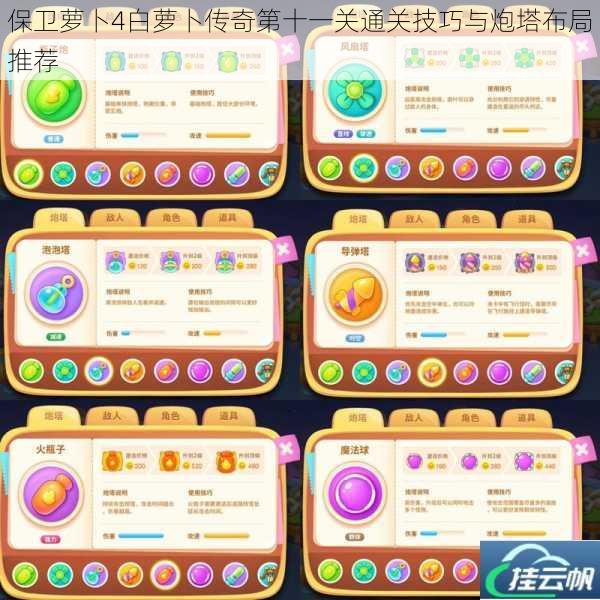 保卫萝卜4白萝卜传奇第十一关通关技巧与炮塔布局推荐