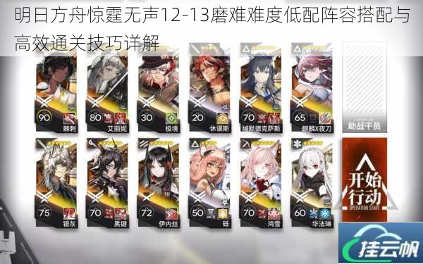 明日方舟惊霆无声12-13磨难难度低配阵容搭配与高效通关技巧详解