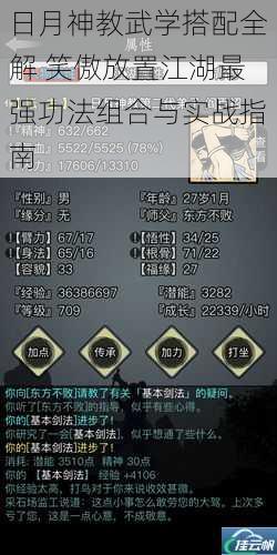 日月神教武学搭配全解 笑傲放置江湖最强功法组合与实战指南