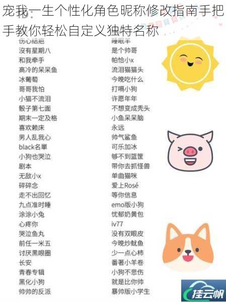 宠我一生个性化角色昵称修改指南手把手教你轻松自定义独特名称