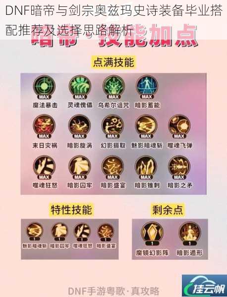 DNF暗帝与剑宗奥兹玛史诗装备毕业搭配推荐及选择思路解析