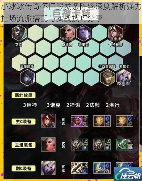 小冰冰传奇怀旧服发条阵容深度解析强力控场流派搭配与实战技巧分享
