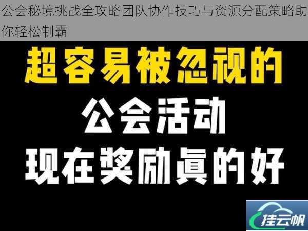 公会秘境挑战全攻略团队协作技巧与资源分配策略助你轻松制霸