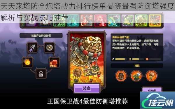 天天来塔防全炮塔战力排行榜单揭晓最强防御塔强度解析与实战技巧推荐