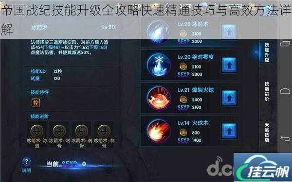 帝国战纪技能升级全攻略快速精通技巧与高效方法详解