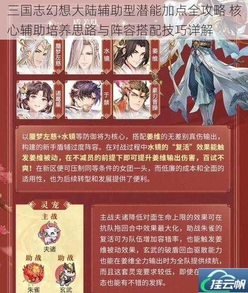 三国志幻想大陆辅助型潜能加点全攻略 核心辅助培养思路与阵容搭配技巧详解