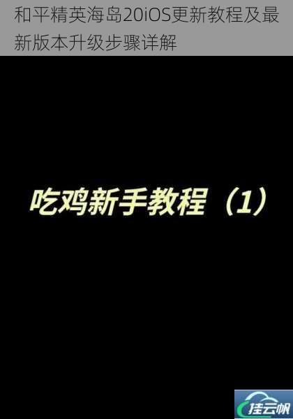和平精英海岛20iOS更新教程及最新版本升级步骤详解