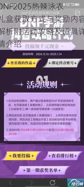 DNF2025热辣泳衣礼盒获取方式与奖励内容解析附活动攻略及道具详情介绍