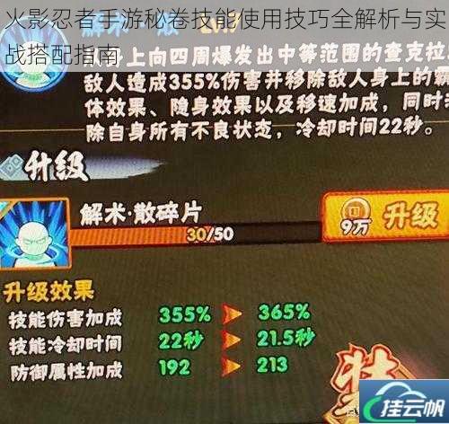 火影忍者手游秘卷技能使用技巧全解析与实战搭配指南