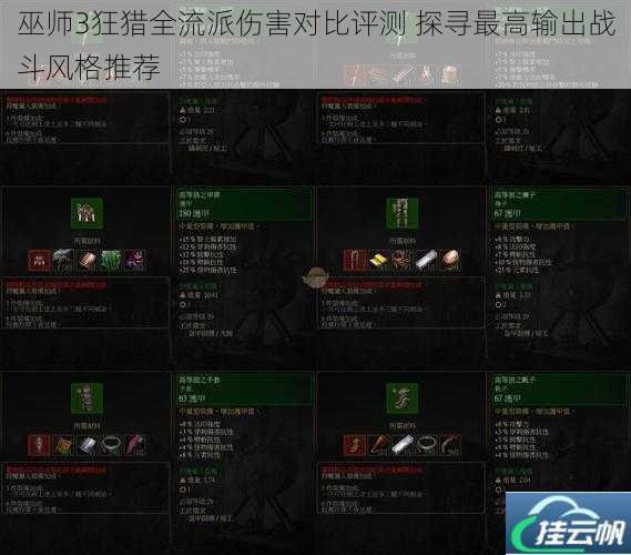 巫师3狂猎全流派伤害对比评测 探寻最高输出战斗风格推荐
