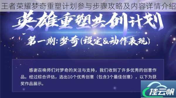 王者荣耀梦奇重塑计划参与步骤攻略及内容详情介绍