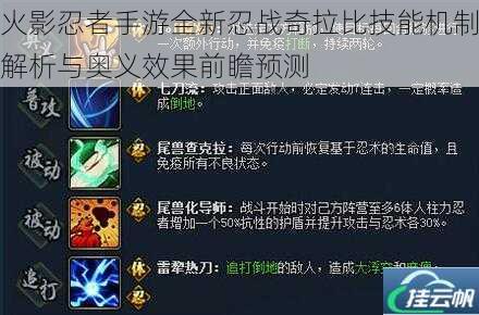 火影忍者手游全新忍战奇拉比技能机制解析与奥义效果前瞻预测