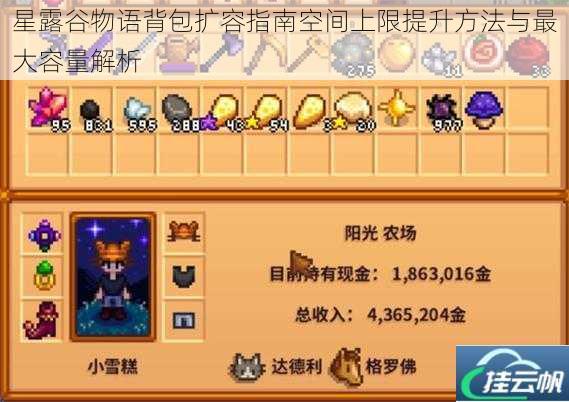 星露谷物语背包扩容指南空间上限提升方法与最大容量解析