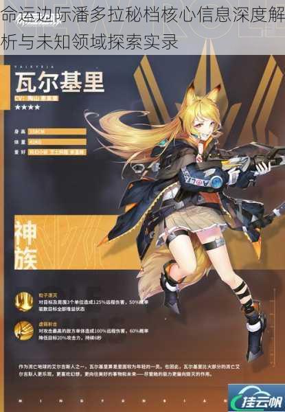 命运边际潘多拉秘档核心信息深度解析与未知领域探索实录