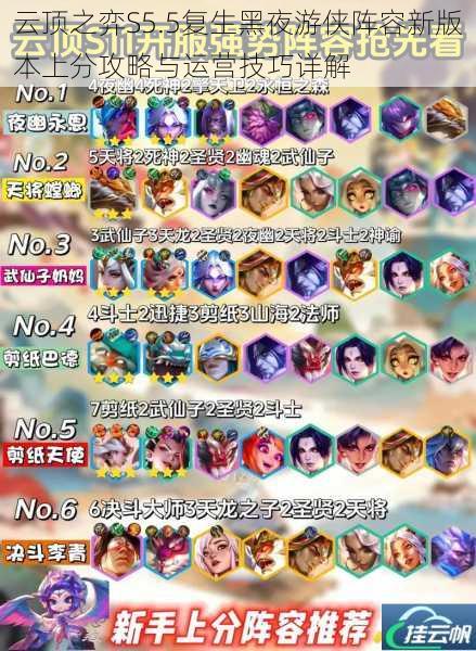 云顶之弈S5.5复生黑夜游侠阵容新版本上分攻略与运营技巧详解