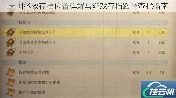 天国拯救存档位置详解与游戏存档路径查找指南