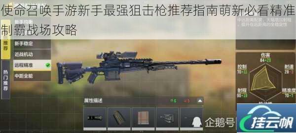 使命召唤手游新手最强狙击枪推荐指南萌新必看精准制霸战场攻略